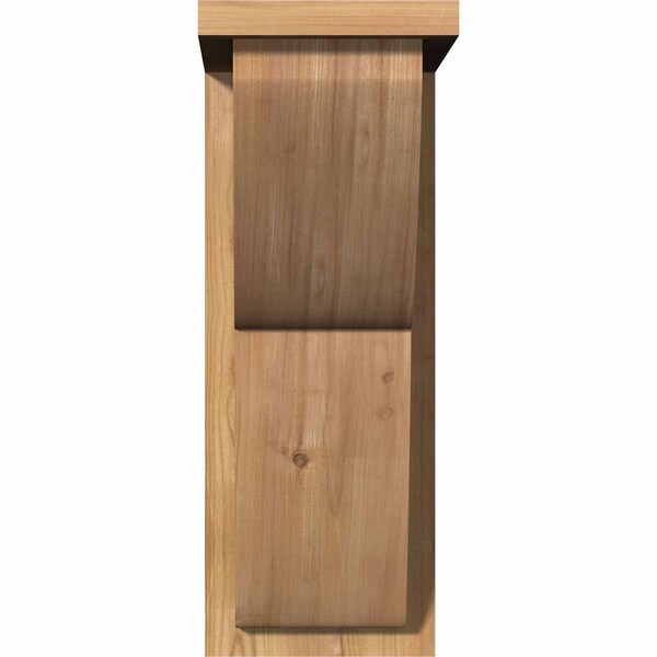 Crestline Smooth Corbel W/Backplate, Western Red Cedar, 7 1/2W X 12D X 20H